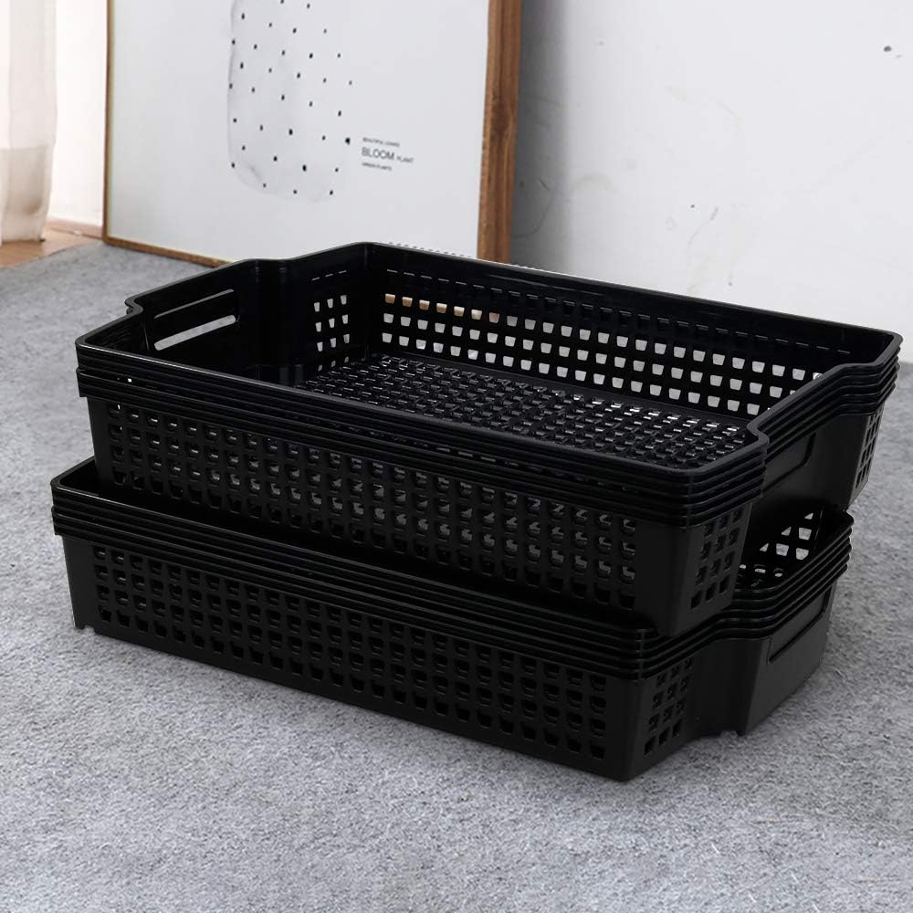 Stackable Kitchen Office Desk File Basket Trays, Black, 6 Packs 7 61 1LODrBIL. AC SL1000 - northernschoolofshiatsu.co.uk