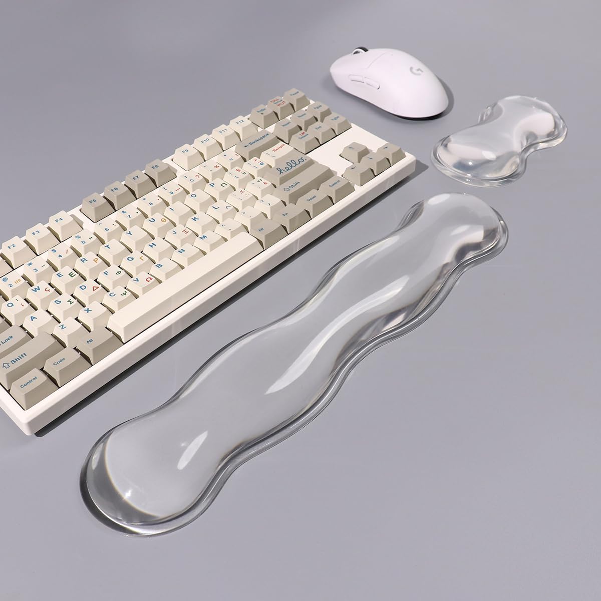 Clear Gel Wrist Rest for Keyboard and Mouse, White Silicone Keyboard Wrist Rest Set, Cute Ergonomic Wrist Rest for Keyboard 60%/75%(White) 109 61 RS5BiXZL. AC SL1200 - northernschoolofshiatsu.co.uk