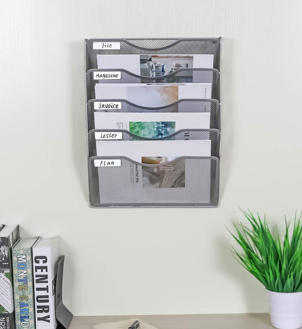 EasyPAG Wall File Holder 5 Pocket Mesh Hanging Wall Organizer Vertical Hanging File Folder Holder Magazine Rack with Nametag Label for Mail Paper Organization,Black 64 61 ZsZTBfnL. AC SL1100 - northernschoolofshiatsu.co.uk