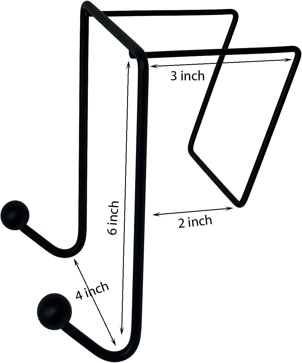 Tetra-Teknica CWH-02 3 Inch Space Addition Wire Double Hook for Partition Wall Cubicle Panel, Color Black 3 61 - northernschoolofshiatsu.co.uk