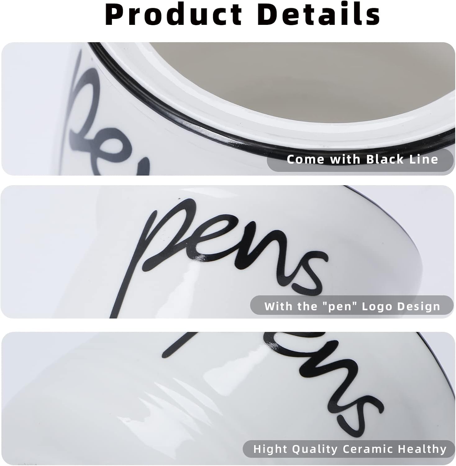 ONTUBE Porcelain Pens Holder Stand,Ceramic Pencils Holder (White) 5 610GfKmMadL. AC SL1500 - northernschoolofshiatsu.co.uk
