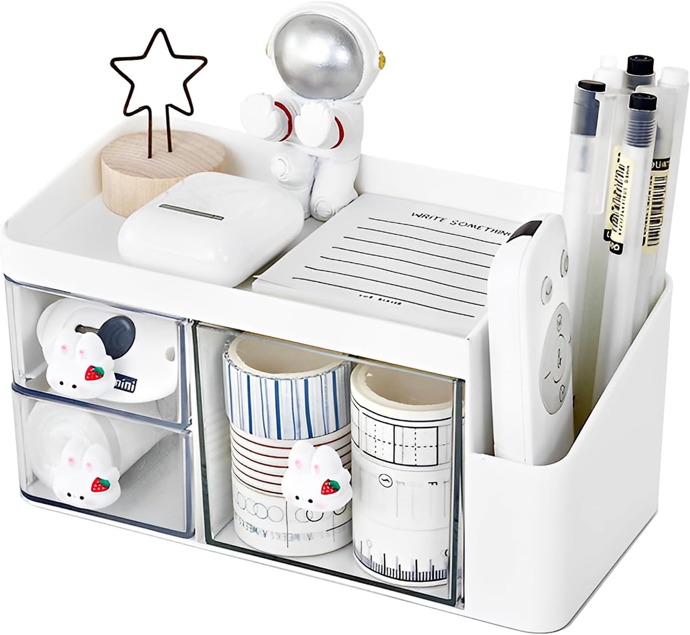 Marte Vanci Desk Organizer with 3 Drawers, Cute Desktop Stationery Organizer, Plastic Makeup Storage Box, Multifunctional Desk Accessories Tidy Caddy for Art Supplies Crafts White 1 6112+Jfri5L. AC SL1500 - northernschoolofshiatsu.co.uk