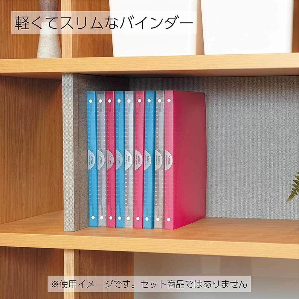 Kokuyo Campus Slide Binder, Adapt Slim, Double Pockets, A4, 30 Holes, Up to 65 Sheets, Pink, Japan Import (RU-AP171P) 23 61213B of+S. AC SL1000 - northernschoolofshiatsu.co.uk