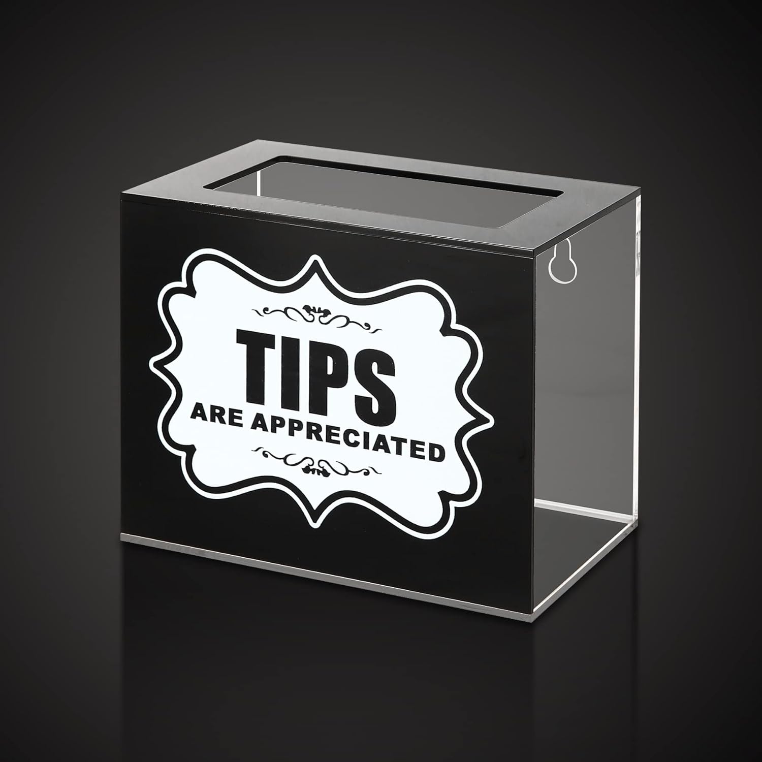 CiaoHER Acrylic Tip Collection Jar Donation Suggestion Box for Money Storage Container (6" W x 5" H x 4" D) 5 612b6kX 4IL. AC SL1500 - northernschoolofshiatsu.co.uk