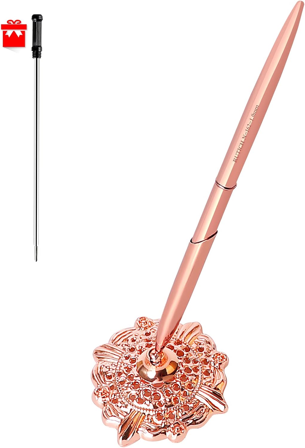 Hollow Round Pen Holder Signing Pen Set for Wedding Bridal Golden 38 612hjAUU2yL. AC SL1500 - northernschoolofshiatsu.co.uk