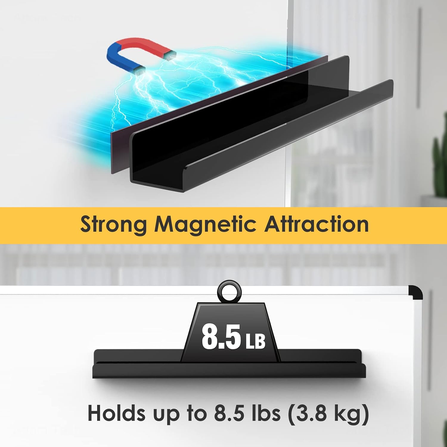 NiHome Clear Magnetic Acrylic Book Shelves 2-Pack, 24'' for Whiteboard, Classroom and Fridge Storage, Sleek Design for Large Picture Books and File Holders, Holds up to 8.5 lbs 4 613JIZy9DeL. AC SL1500 - northernschoolofshiatsu.co.uk