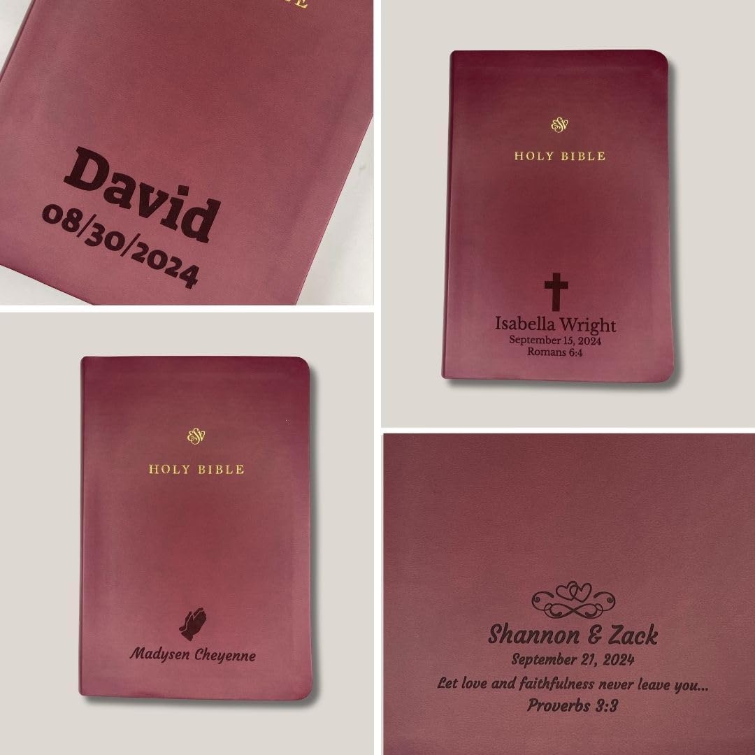 Personalized ESV Thinline Bible Faux Leather Medium Print Size with Royal Lion Design | Custom with Name, Date or Text | Gift for Christian & Religious Celebrations | Brown 21 613JZedt+9L. AC SL1080 - northernschoolofshiatsu.co.uk