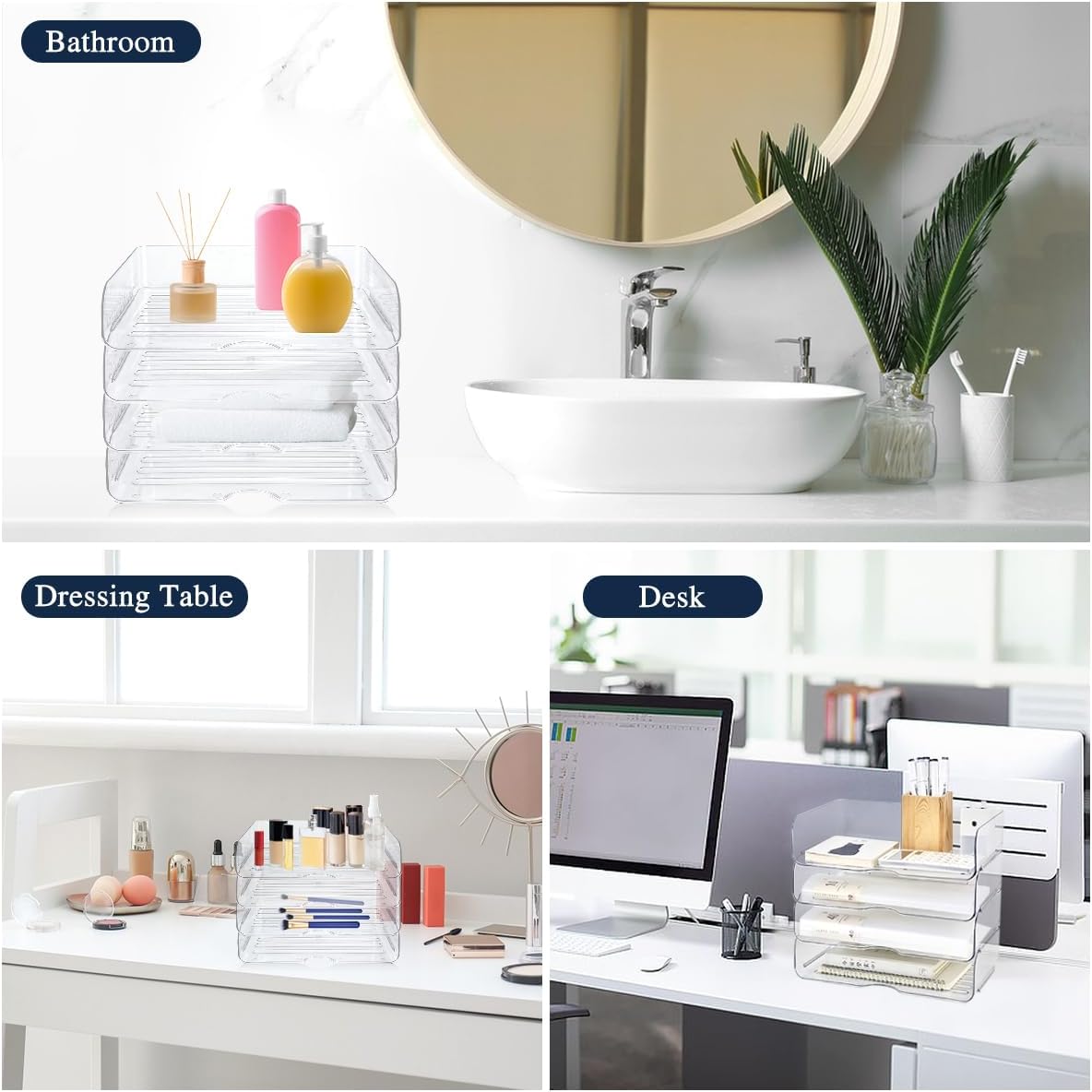 4 Pcs Paper Organizer Letter Tray for Desk, Stackable Clear File Organizer with Label and Sticker for Office, Acrylic Multipurpose A4 Size Paper Holder for Ipad Books Notes Magazine Receipts 6 613rtMPikwL. AC SL1200 - northernschoolofshiatsu.co.uk