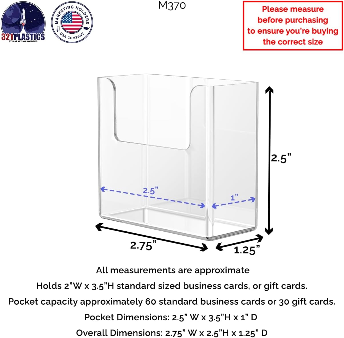 Marketing Holders 2 Pack Vertical Business Card Holder Desktop Display for 2" x 3.5" Appointment and Contact Cards at Medical and Dental Offices Lightweight Clear Acrylic Take A Card Display 27 - northernschoolofshiatsu.co.uk