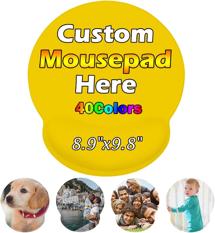 Personalized Wrist Rest Mouse Pad, Add Your Photo, Text, Logo or Art Design, Custom Your own Customized Gaming, Office Mousepad, Black, 7.6-9 35 614b6e TN2L. AC SL1000 - northernschoolofshiatsu.co.uk