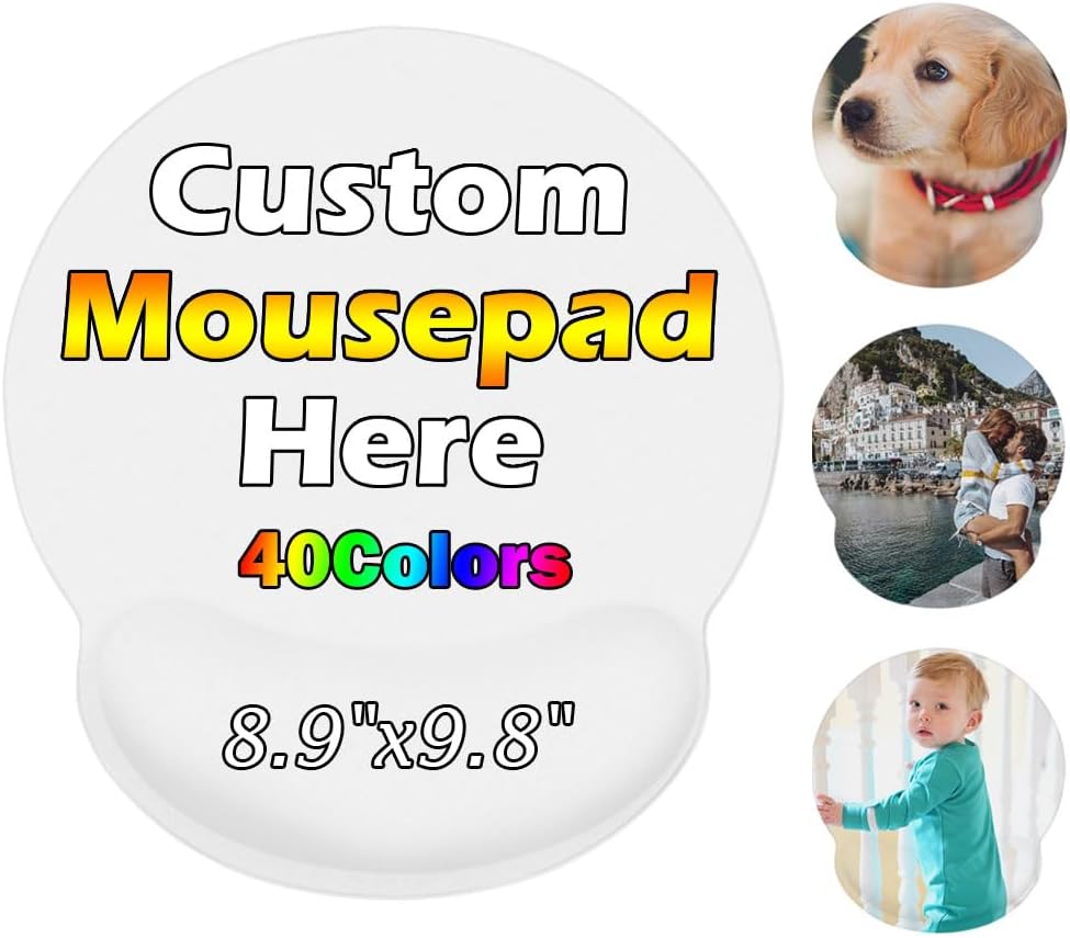Personalized Wrist Rest Mouse Pad, Add Your Photo, Text, Logo or Art Design, Custom Your own Customized Gaming, Office Mousepad, Black, 7.6-9 55 6151cszkzlL. AC SL1000 - northernschoolofshiatsu.co.uk