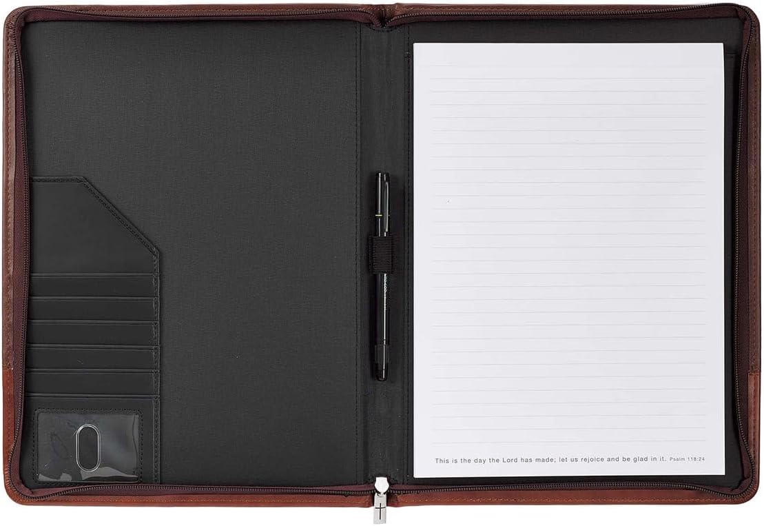 Christian Art Gifts Premium Vegan Leather Zippered Inspirational Scripture Portfolio for Men & Women: Strong & Courageous Lion, Padfolio Folder, Notepad, Pen/Highlighter Combo, Slots, Charcoal Black 6 615D6lq4TJL. AC SL1200 - northernschoolofshiatsu.co.uk