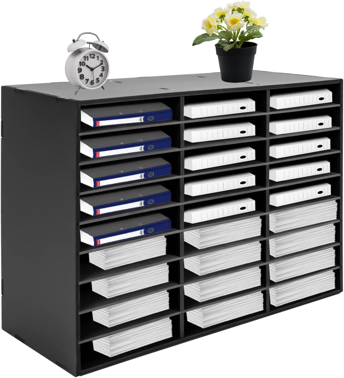 27-Slots Literature Organizer Adjustable Thickened PVC Mail Sorter Organizer, Open Design Versatile Classroom Mailbox Paper Organizer with Removable Shelf for Classroom, Home, and Office (Black) 8 615R pRX6rL. AC SL1500 - northernschoolofshiatsu.co.uk