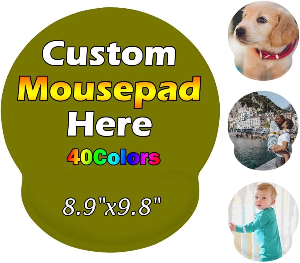 Personalized Wrist Rest Mouse Pad, Add Your Photo, Text, Logo or Art Design, Custom Your own Customized Gaming, Office Mousepad, Black, 7.6-9 53 616DaQTI VL. AC SL1000 - northernschoolofshiatsu.co.uk