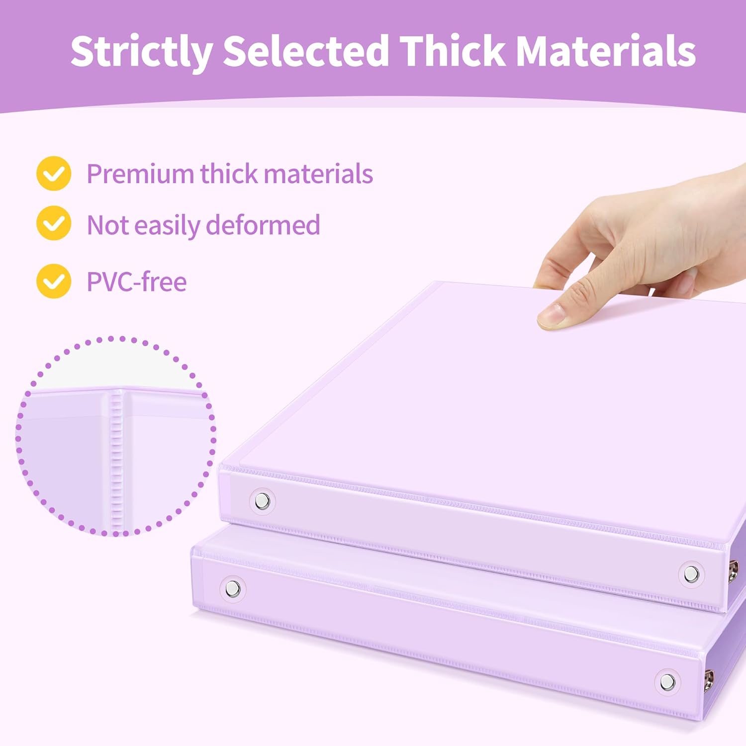 SUNEE 3 Ring Binder 1 Inch 1 Pack, Clear View Binder Three Ring PVC-Free (Fit 8.5x11 Inches) for School Binder or Office Binder Supplies, Purple Binder 148 - northernschoolofshiatsu.co.uk
