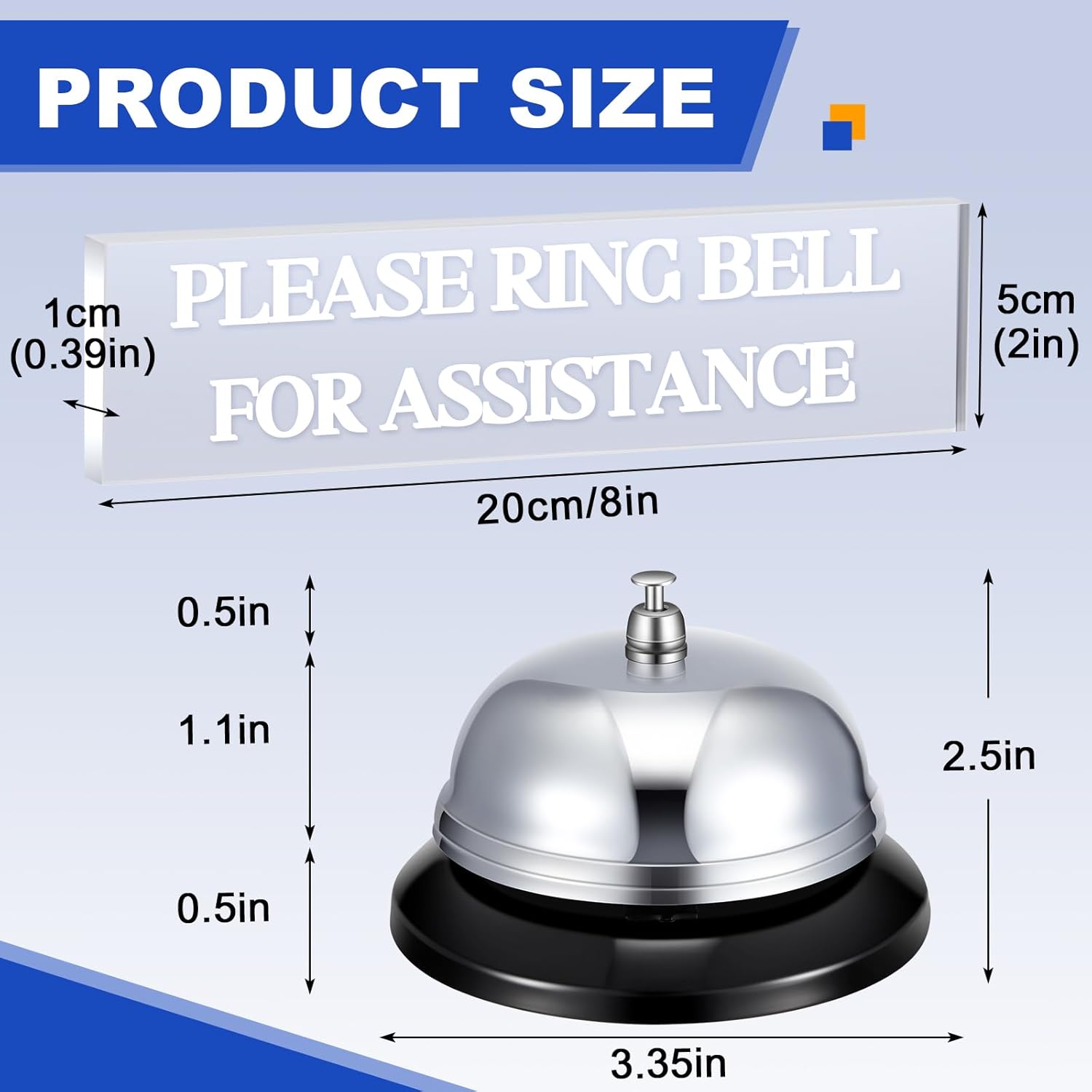 Desk Bell for Service and Please Ring Bell Sign 2" x 8" Acrylic No Receptionist Sign Call Bell Ring Bell Sign for Office Hotel Restaurant Counter Reception Area 3 617IcJ4yG2L. AC SL1500 - northernschoolofshiatsu.co.uk