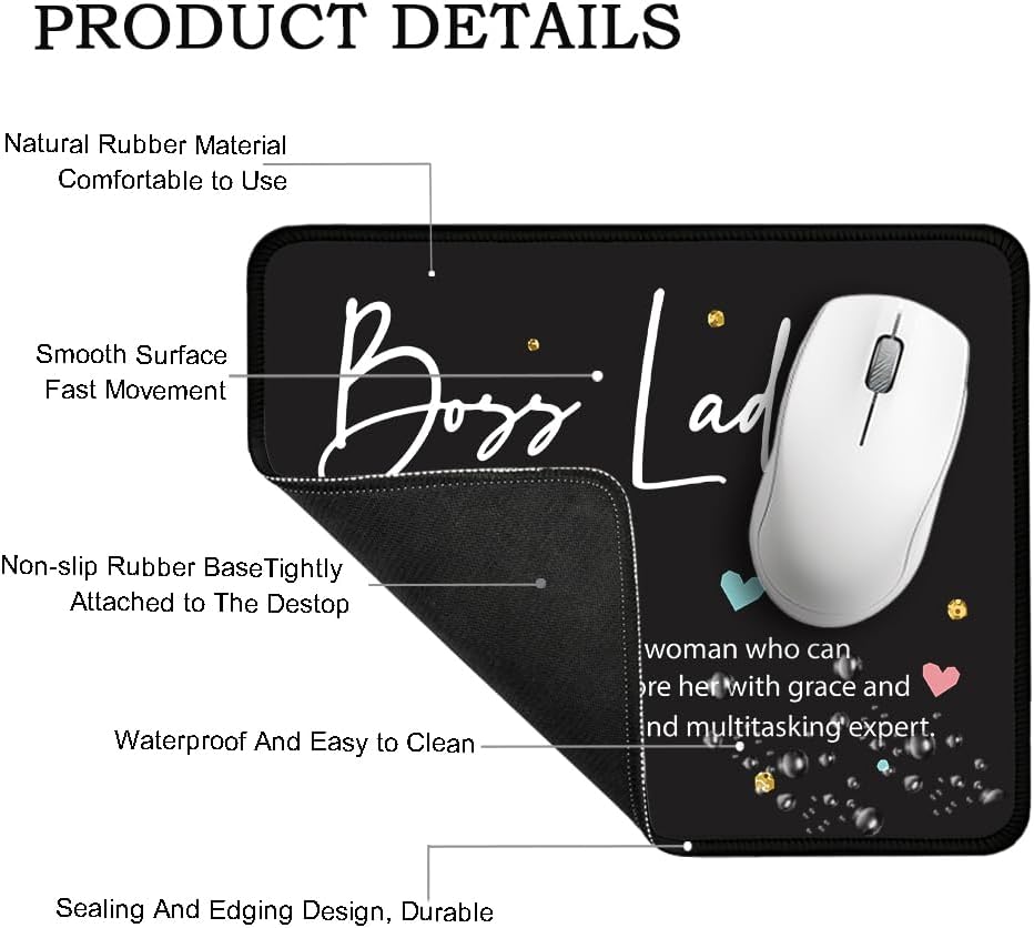 Boss Lady Rectangular Mouse Pad, Funny Mouse Pad Gift for Woman Boss Leader Mentor Supervisor, Boss Day Gift for Women, Thank You Gift for Girl Boss, Boss Lady Office Gift, Medium 3 617SH vO7IL. AC SL1000 - northernschoolofshiatsu.co.uk