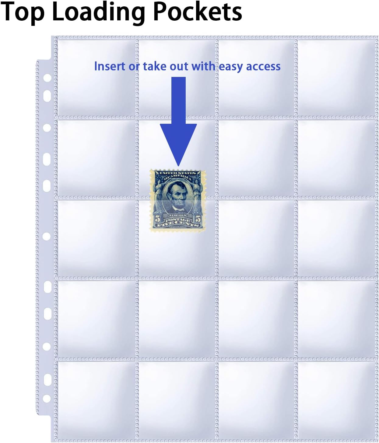 30 Pack 600 Pockets 2x2” Coin Flip Sleeves, Heavy Duty Stamp Collection Pages for 3 Ring Binder, 20 Pocket Photo Slide Flips Organizer Sheet, Top Loading Clear Cardboard Coin Holder Sleeves 6 617goUbb0cL. AC SL1500 - northernschoolofshiatsu.co.uk