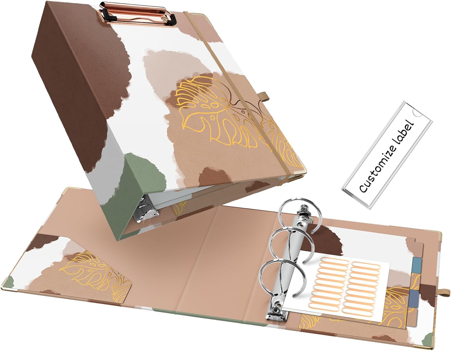 2 Inch 3 Ring Binders for Letter-Size 11" x 8.5" with 5-Tab Dividers and Low Profile Clipboards Three Ring Binder for School Class Office Supplies, Rose Floar 180 617kucPa9iL. AC SL1500 - northernschoolofshiatsu.co.uk