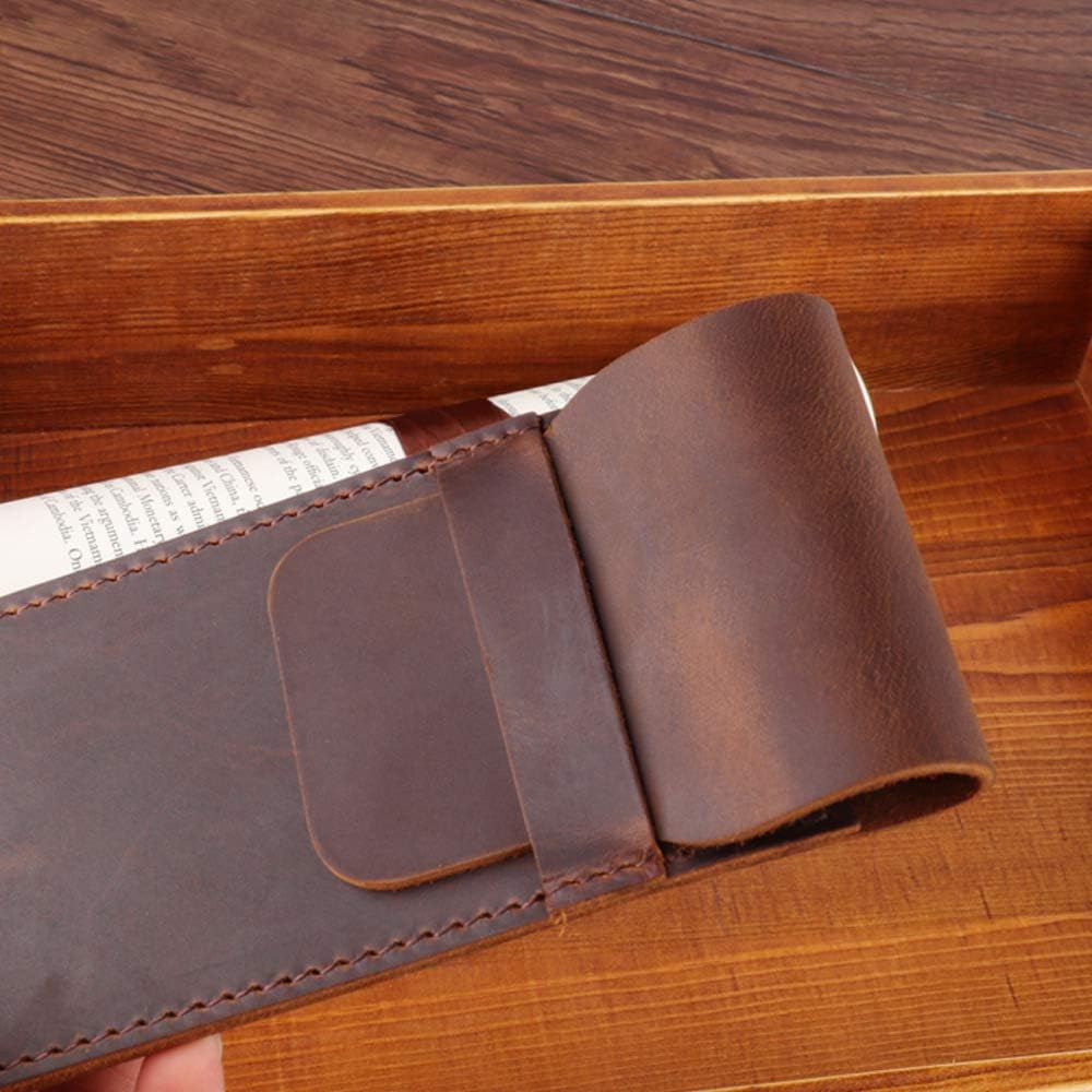 Jurxy Leather Pen Case Holder Handmade Fountain Multi Pens Pouch Crazy Horse Leather Pen Protective Sleeve Cover Large – Brown 7 617o5TV9aCL. AC SL1000 - northernschoolofshiatsu.co.uk