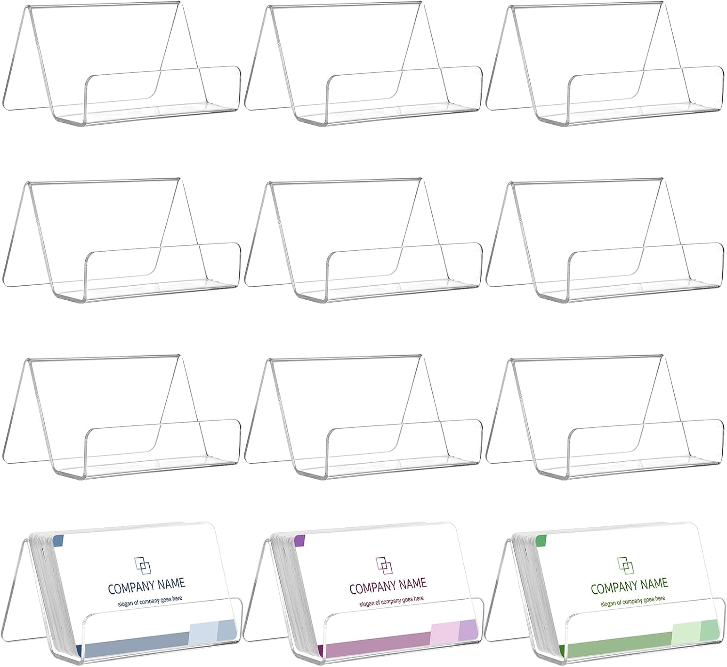 Hedume 12 Pack Business Card Holder for Desk, Office Acrylic Business Card Table Top Display Holders, Clear Name Card Holder Stand, Capacity: 50 Cards 1 617ptp1 40L. AC SL1500 - northernschoolofshiatsu.co.uk
