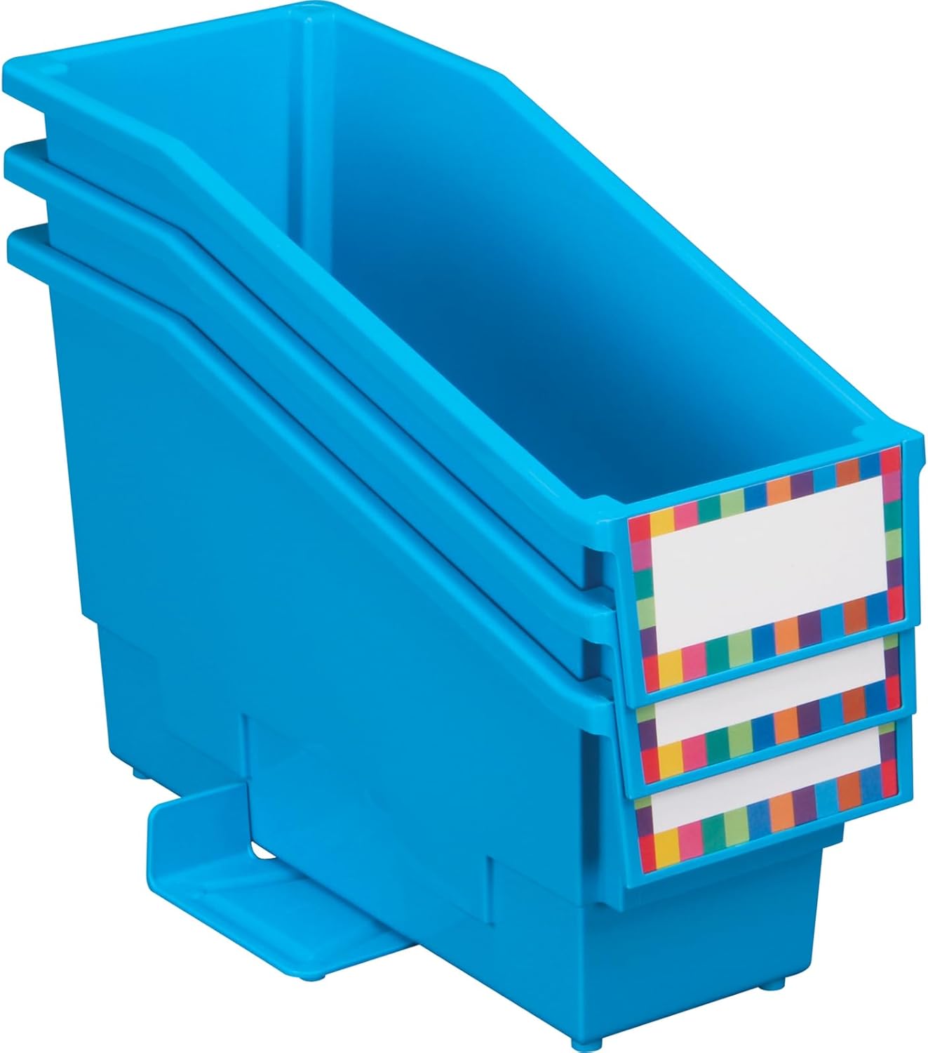Really Good Stuff Non-Tip Book and Binder Holders with Stabilizer Wings, 5½” by 13½” by 7¾” - Set of 12, Blue Classroom Organization and Storage Solution 34 6185zrd3vML. AC SL1500 - northernschoolofshiatsu.co.uk