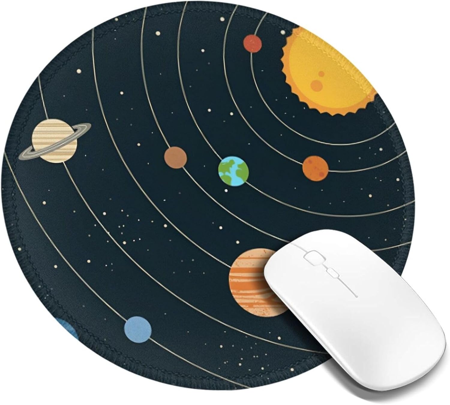 Mouse Pad Solar System Planets Space Mouse Pads for Desk with Non-Slip Rubber Base Office Computer Round Mousepad Mat for Home Office Desk Accessories 1 618qkry7XiL. AC SL1500 - northernschoolofshiatsu.co.uk
