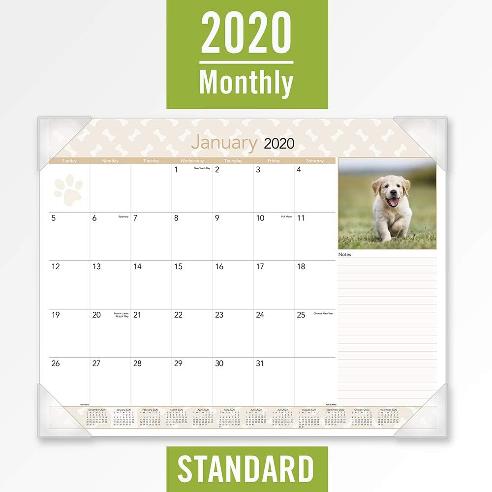 2021 Desk Calendar by AT-A-GLANCE, Monthly Desk Pad, 21-3/4" x 17", Standard, Puppies (DMD1663221) 3 619FWm6hWAL. AC SL1000 - northernschoolofshiatsu.co.uk