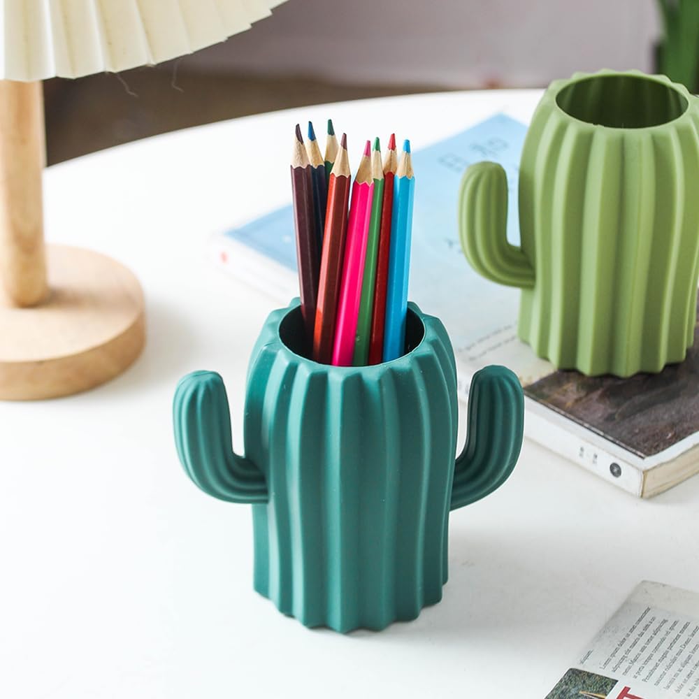 Silicone Pen Holder Cactus Cute Pencil Holder Cup Pot for Desk for Kids Office Decor Desk Organizer Makeup brush Holder Toothbrush Holder (Green) 5 619Lqmsr0vL. AC SL1000 - northernschoolofshiatsu.co.uk