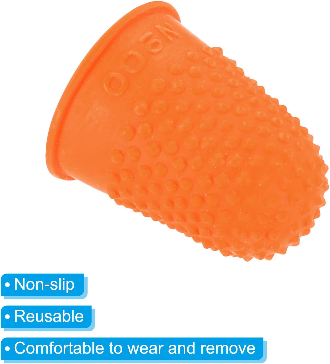 PATIKIL 0.71x1.14 Inch Rubber Finger Tips, 20 Pack Silicone Thumb Fingertip Protector Covers Guard Pads Thimble Grips for Office Counting Sewing, Blue Medium Size 34 - northernschoolofshiatsu.co.uk