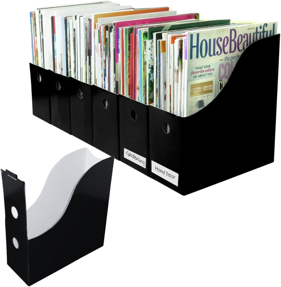 Evelots Magazine File Holder - Set of 6 Mandala - Office Desk Organizer - Sturdy Cardboard - New Upgraded Double Front Panel for More Stability - Full 4 Inch Wide - Easy Assemble 1 61ACBtbZA4L. AC SL1010 - northernschoolofshiatsu.co.uk