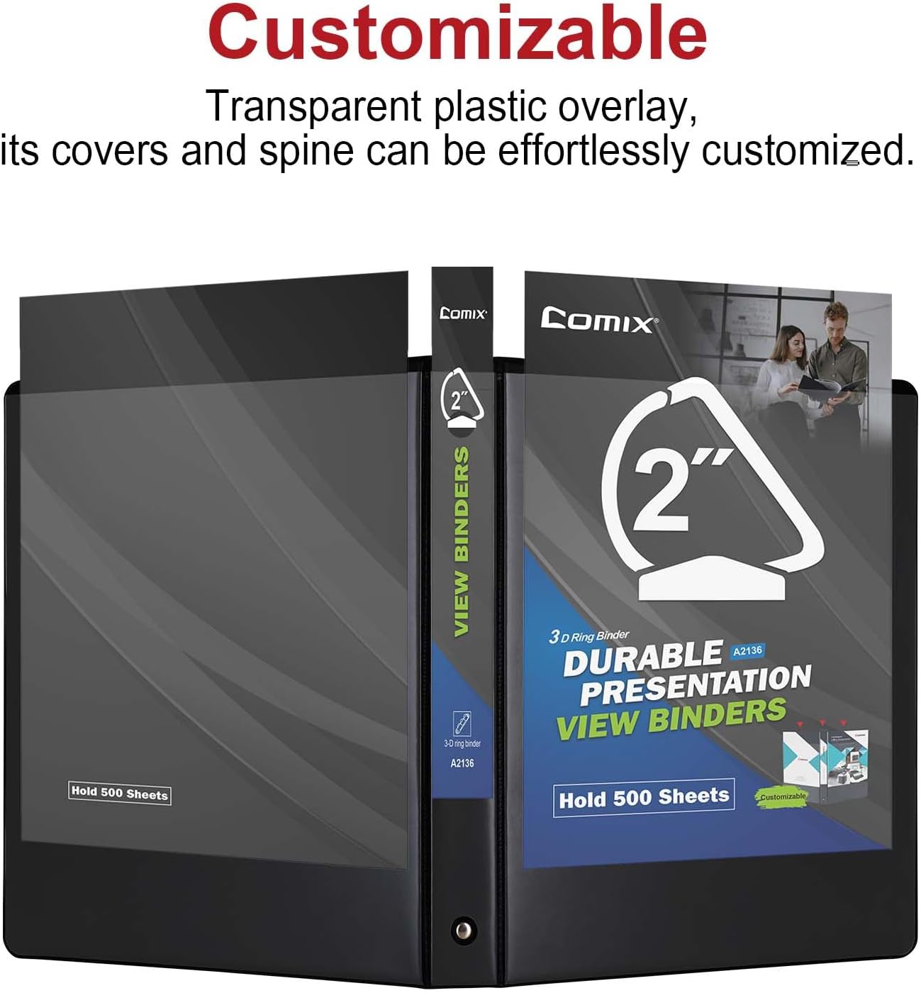 Comix Sturdy 1.5 Inch D-Ring Binders, 1.5'' 3 Ring Binder with Clear View Cover, 1-1/2 Inch Rings Holds 350 Sheets of 8.5" x 11" Paper, 6 Packs (White) 27 61B+4KbXEtL. AC SL1500 - northernschoolofshiatsu.co.uk