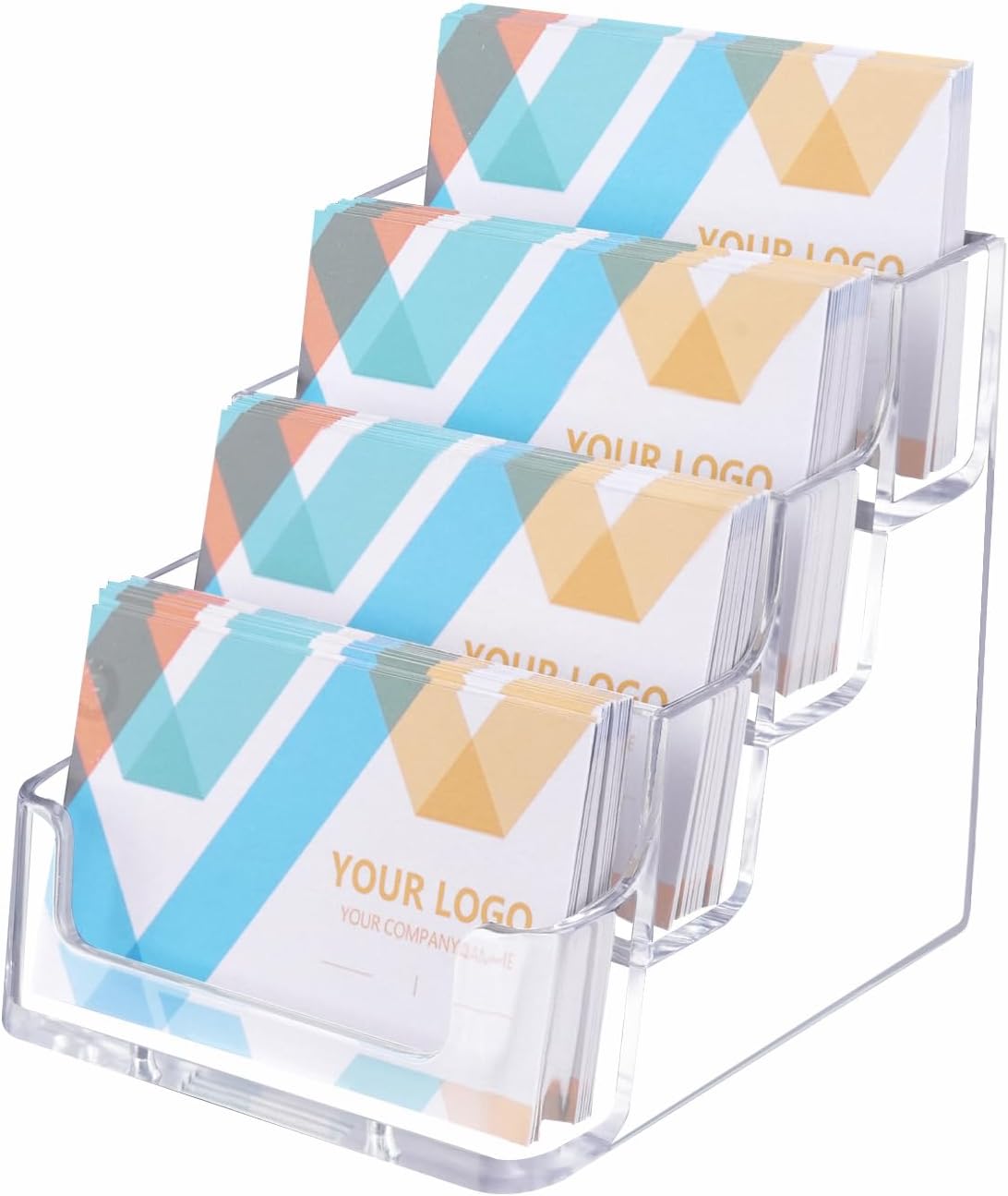 2 Pack Clear Business Card Holder for Desk Plastic Business Card Display Stand, Acrylic Business Card Holder with 4 Tier for Office 1 61BHB57 nEL. AC SL1500 - northernschoolofshiatsu.co.uk