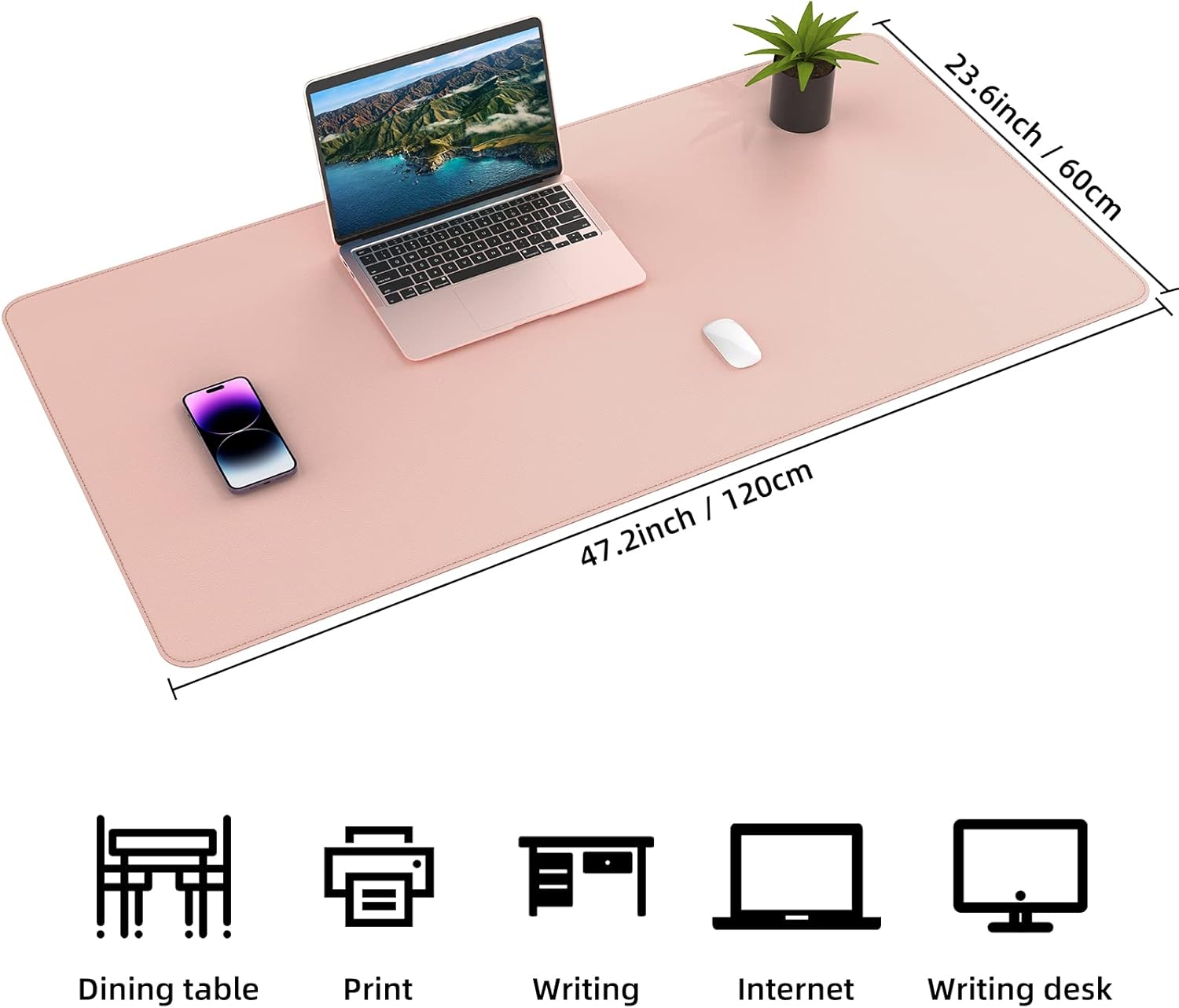 Large Desk Mat 47.2" x 17" Leather Desk Pad Protector with Natural Cork & PU Leather, Non-Slip Office Desk Mat, Large Mouse Pad, Waterproof Desk Blotter pad for Office&Home(Black) 39 61BKQhO7GpL. AC SL1500 - northernschoolofshiatsu.co.uk