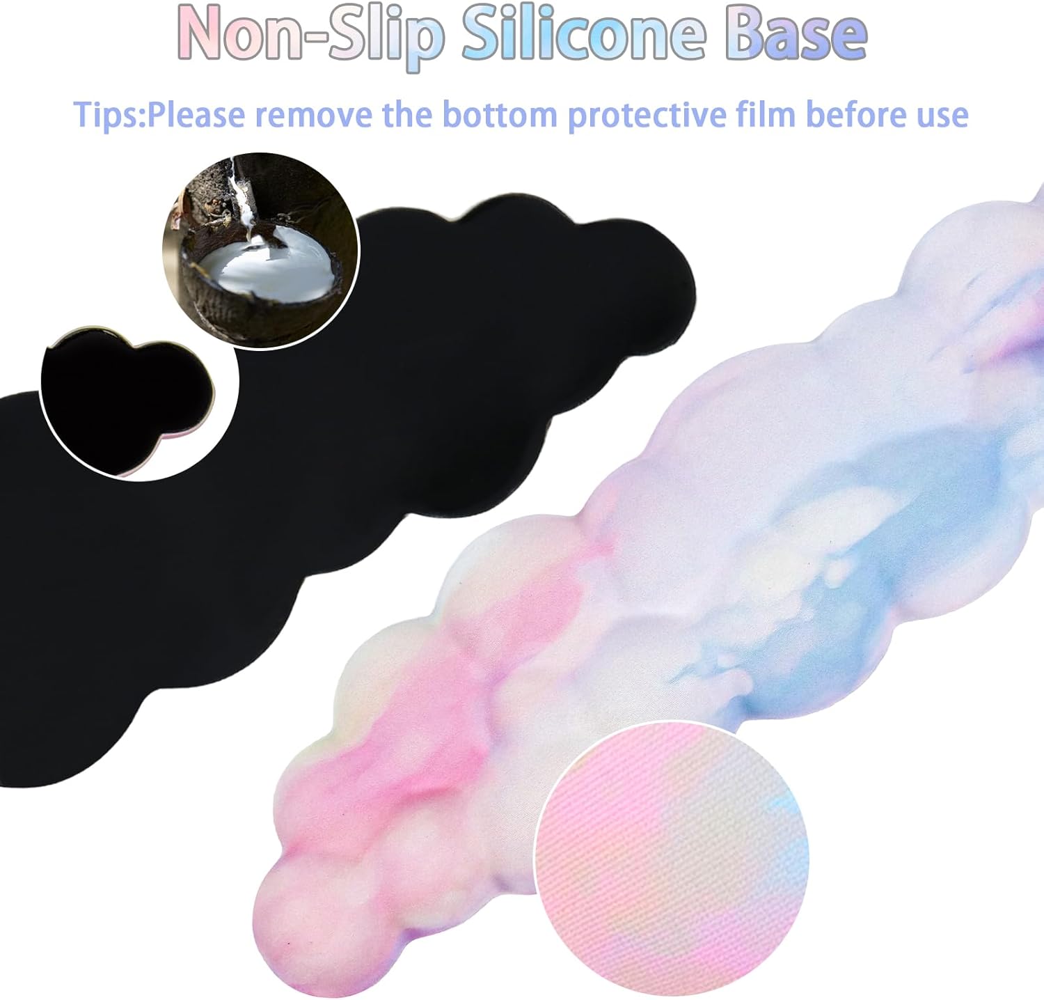 Cloud Mouse Pad and Keyboard Wrist Rest Set,4 Pcs Pink Ergonomic Arm Support for Computer Desk,Cute Palm Resting Cushion with Mousepad & Coaster | Office Computer Laptop Typing Pain Relief 22 61BosVz0XkL. AC SL1500 - northernschoolofshiatsu.co.uk