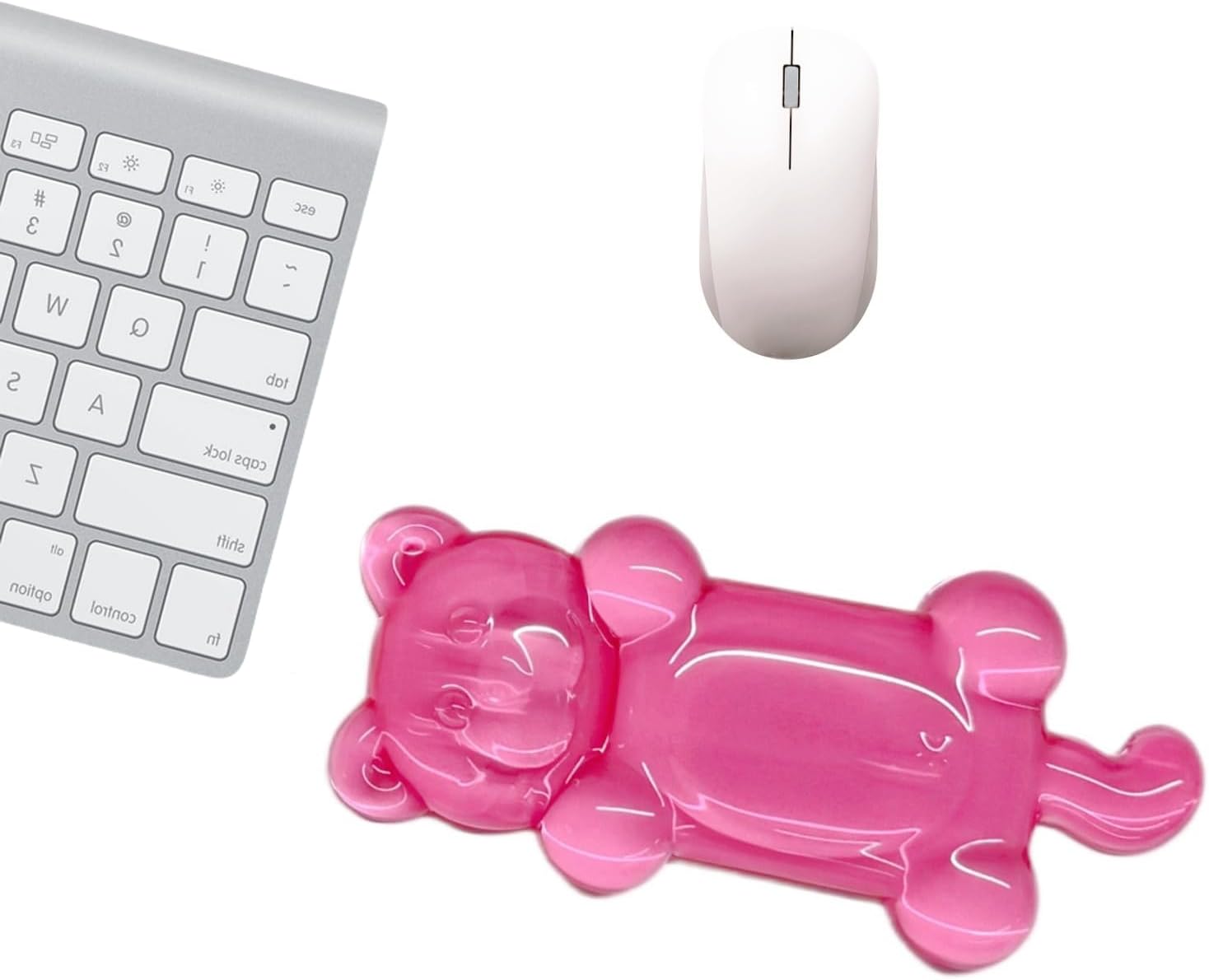Gel Wrist Rest for Mouse & Keyboard, Cute Bear Shape - Ergonomic Support, Non-Slip & Waterproof Desk Pad for Office, Gaming, Computer (Pink) 3 - northernschoolofshiatsu.co.uk