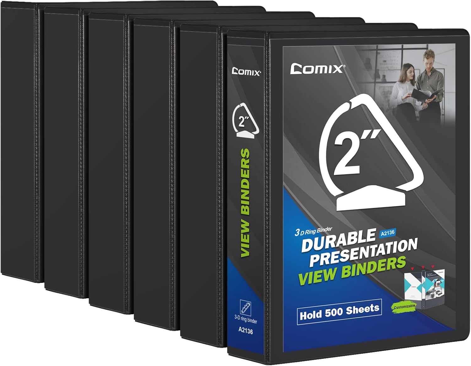 Comix Sturdy 1.5 Inch D-Ring Binders, 1.5'' 3 Ring Binder with Clear View Cover, 1-1/2 Inch Rings Holds 350 Sheets of 8.5" x 11" Paper, 6 Packs (White) 23 61CgzMZhPOL. AC SL1500 - northernschoolofshiatsu.co.uk
