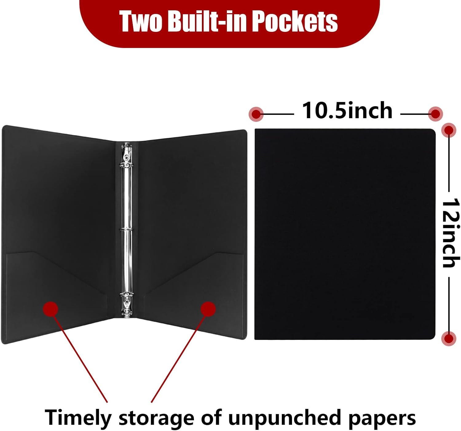 Vienrose 3 Ring Binder 1 Inch Round Rings Durable Binder with Linen Cover Holds 8.5" x 11" Paper for School Office and Home Black 15 61Cr9p75woL. AC SL1500 - northernschoolofshiatsu.co.uk