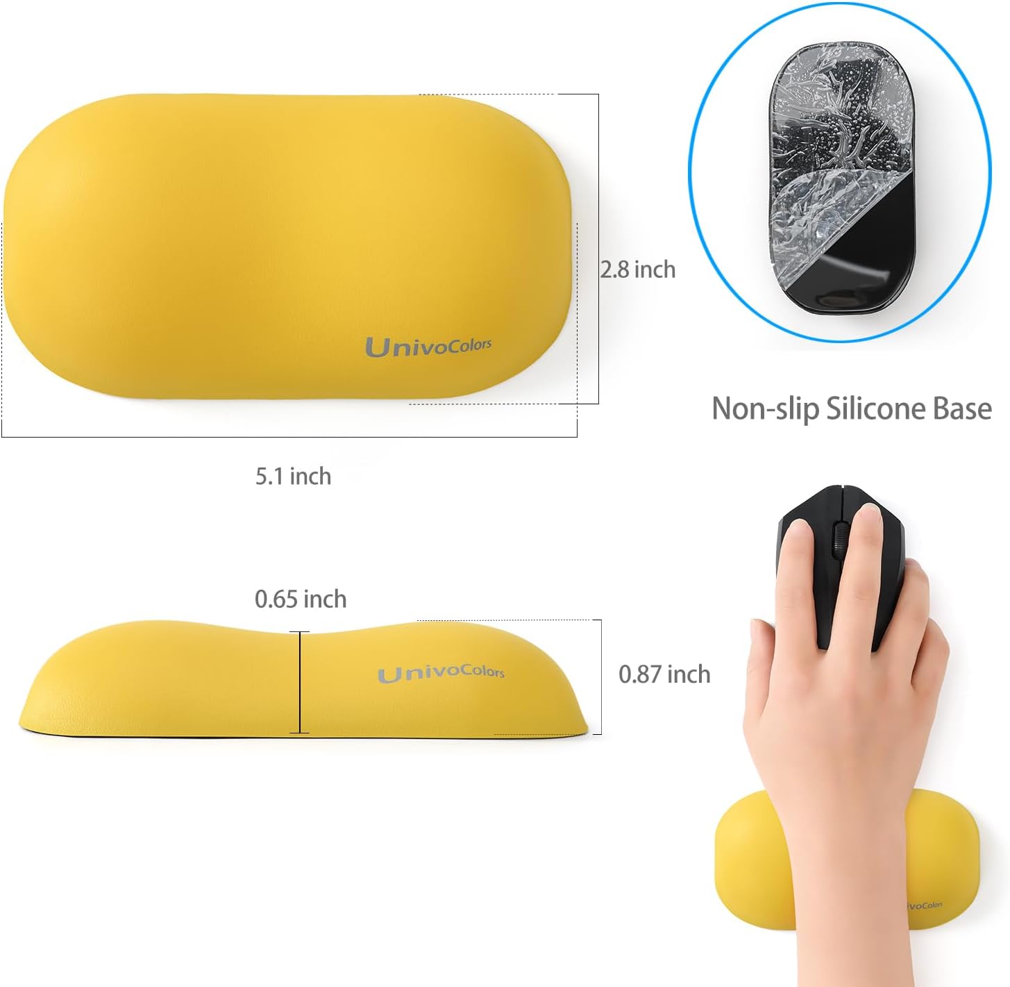 UnivoColors Design-Wave Set of Keyboad Wrist Rest & Mouce Pad,Artificial Sheepskin+Memory Foam+Ergonomic+Anti-Slip Gel, Resilience Support During Work and Gaming,Keyboard Accessory,White 64 61CtuzXZRCL. AC SL1500 - northernschoolofshiatsu.co.uk