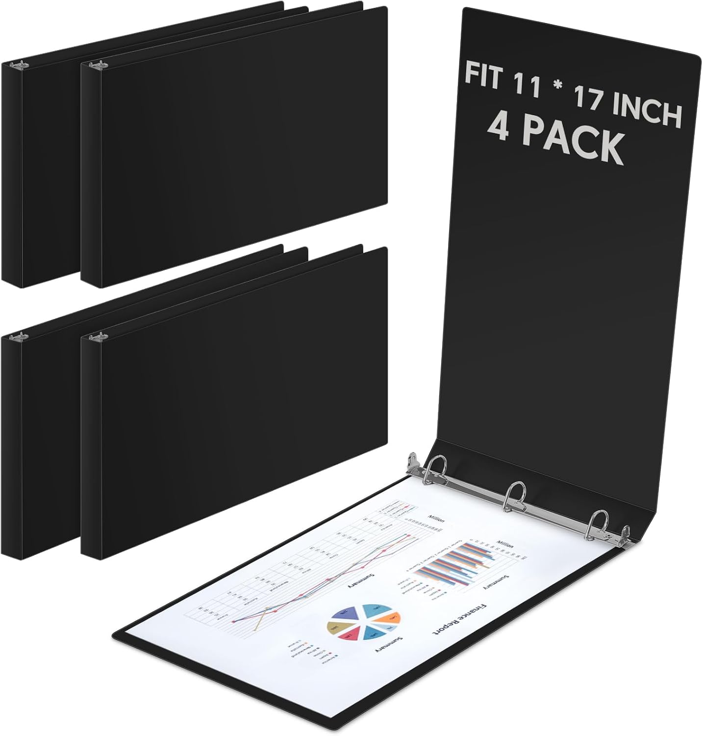 4 Pcs 11 x 17 Inch 3 Ring Binders Slant Rings Heavy Duty View D Ring Binders Economy Holds 11" x 17" Paper for Artwork Blueprints, Office, Home, Work Places(White,1 Inch) 18 61D7mPNleNL. AC SL1500 - northernschoolofshiatsu.co.uk