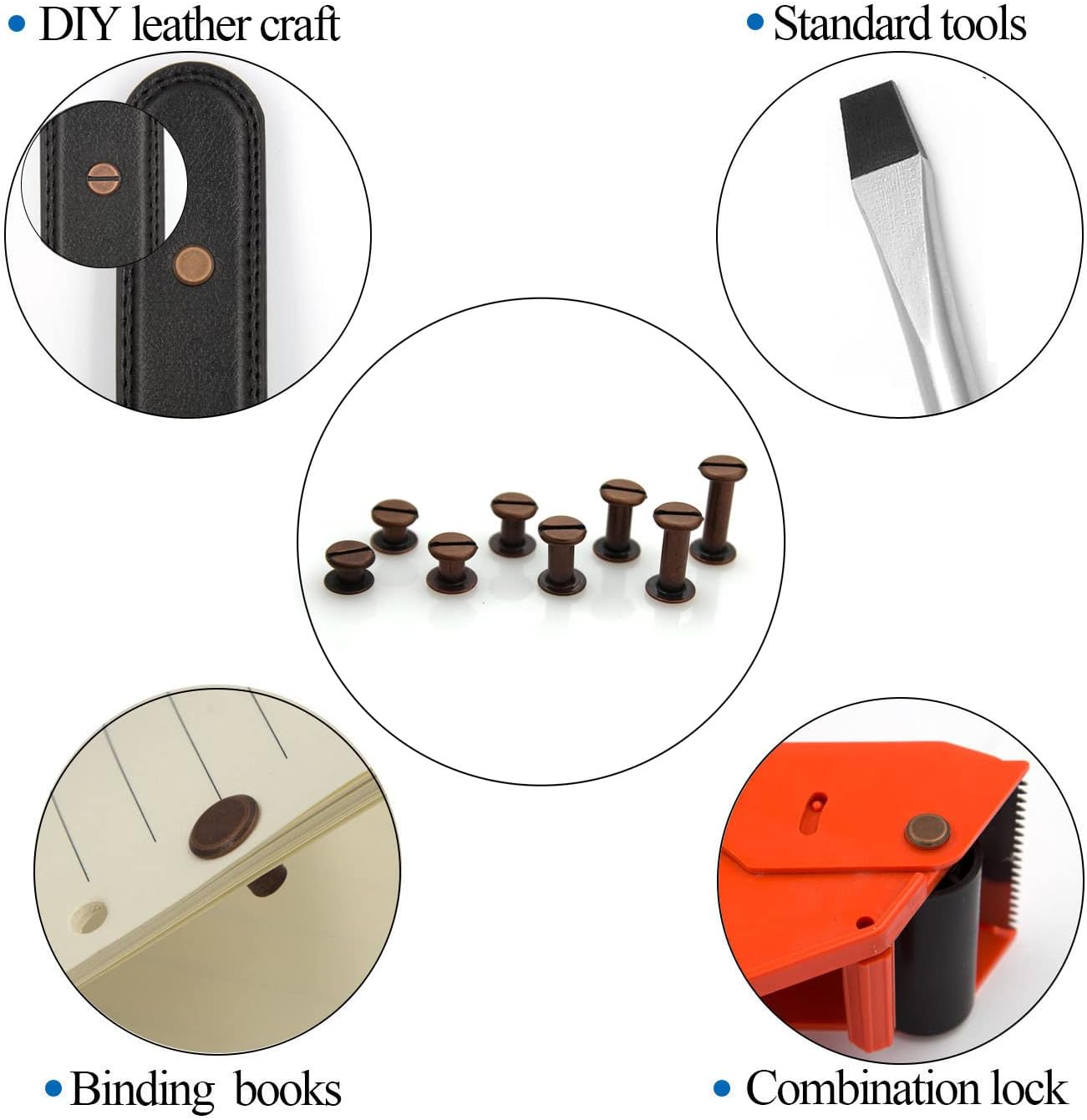 100 Pcs (50 Pair) Gun Black Phillips Chicago Binding Screws Assorted Kits,6 Sizes of Flat Head Rivet Hollow Binding Screws Posts, for Leather Saddles Purses Belt Repair(M5x5/10/15/25/35/45) 114 61DJGh+V3JL. AC SL1500 - northernschoolofshiatsu.co.uk