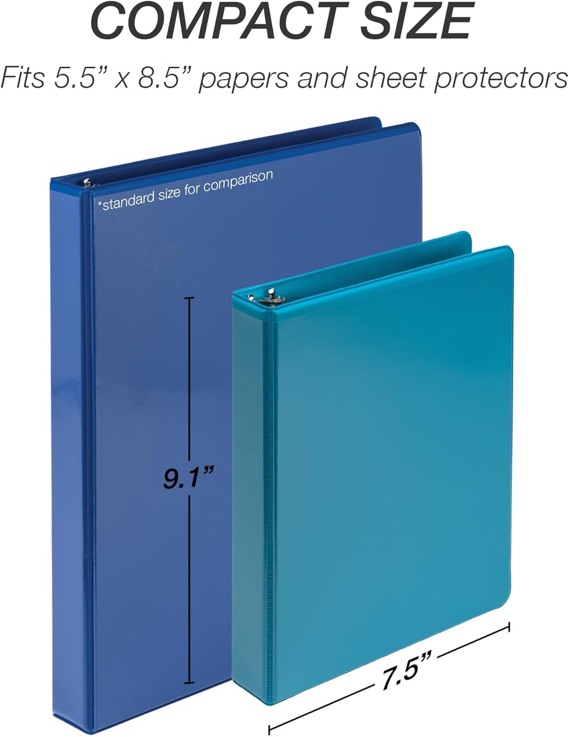 Samsill Economy 1 Inch Mini 3 Ring Binder, Made in The USA, 9.1” x 7.5” Round Ring Binder, Non-Stick Customizable Cover, Assorted Fashion, 6 Pack 2 61DKpmzZZ4L. AC SL1500 - northernschoolofshiatsu.co.uk