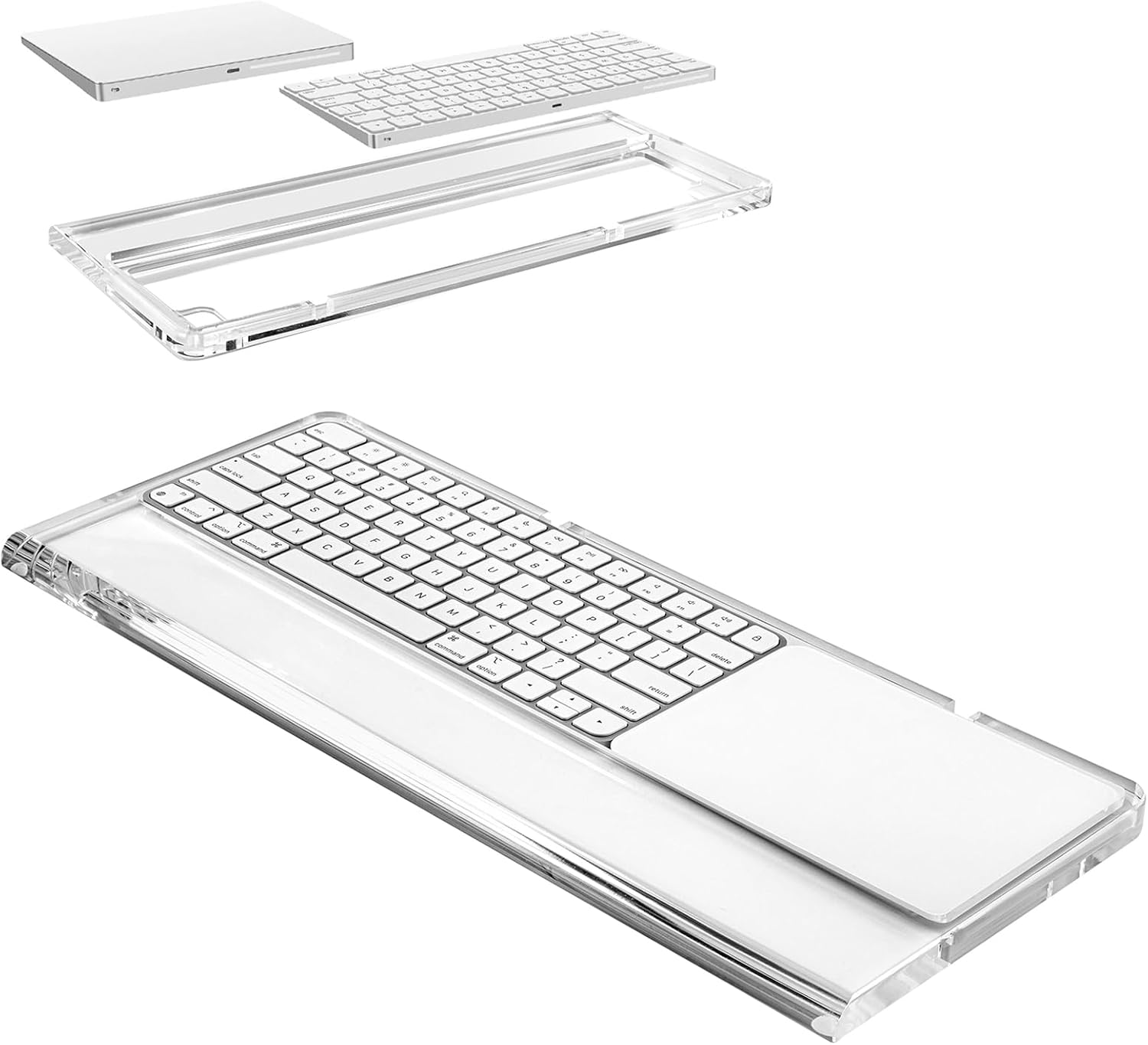 Acrylic Keyboard Stand and touchpad Tray pad Suitable for Second and Third Generation Apple Magic Keyboards and Apple Magic touchpads, Comfortable Wrist Rest relieves Hand Pain 1 61DVw0XoQbL. AC SL1500 - northernschoolofshiatsu.co.uk
