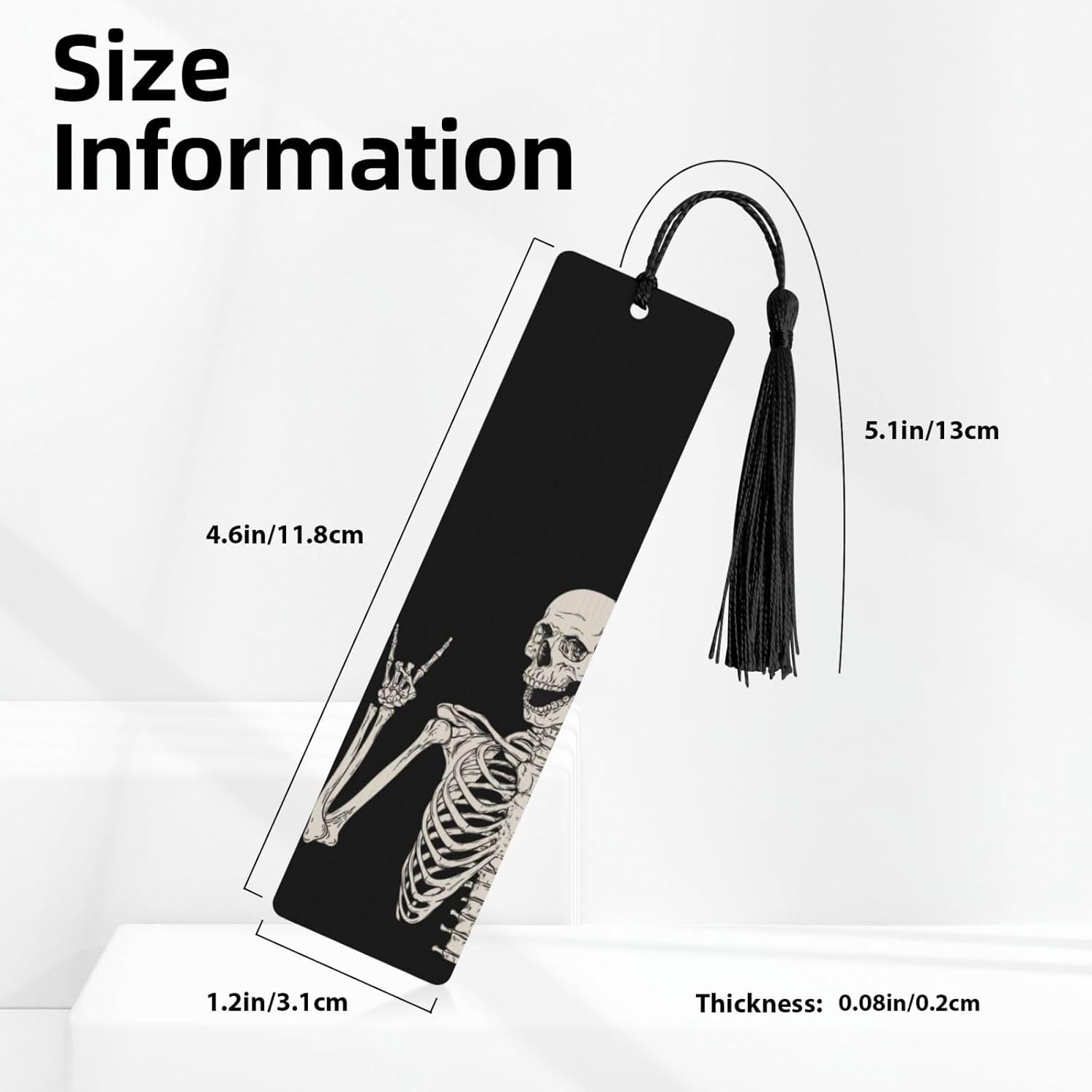 Skull Double-Sided Printed Wooden Bookmarks, Rock and Roll Notebook Accessories Birthday Presents for Men Women Presents for Book Lovers 2 61DeG NgOCL. AC SL1500 - northernschoolofshiatsu.co.uk