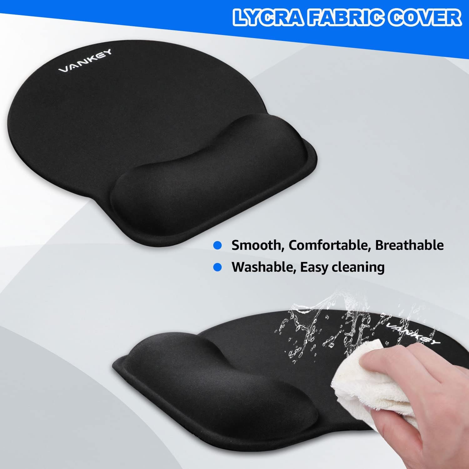 VANKEY Ergonomic Wrist Support Mouse Pad, Comfortable Memory Foam Mouse Pad with Wrist Rest, Non-Slip Base - Pain Relief for Laptop, Computer, Home & Office, Black 4 61Df8AGRuzL. AC SL1500 - northernschoolofshiatsu.co.uk