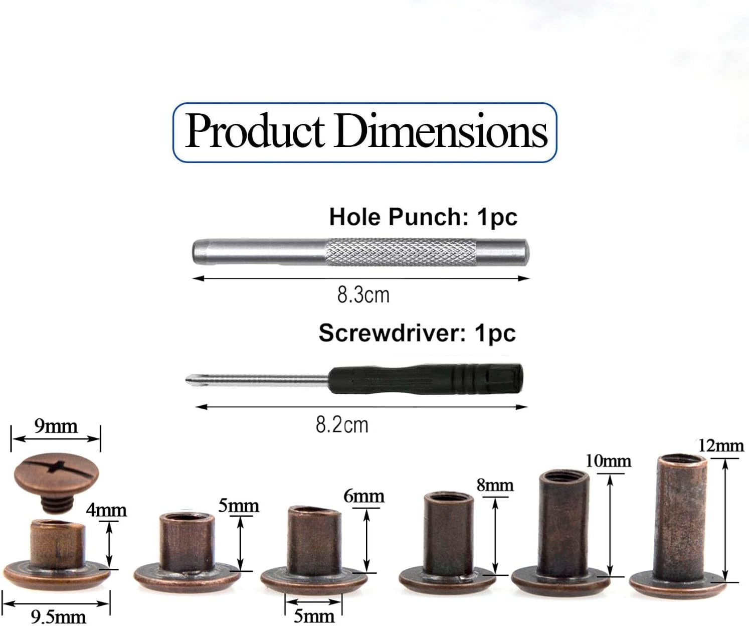 100 Pcs (50 Pair) Gun Black Phillips Chicago Binding Screws Assorted Kits,6 Sizes of Flat Head Rivet Hollow Binding Screws Posts, for Leather Saddles Purses Belt Repair(M5x5/10/15/25/35/45) 81 61ETUc6X79L. AC SL1500 - northernschoolofshiatsu.co.uk