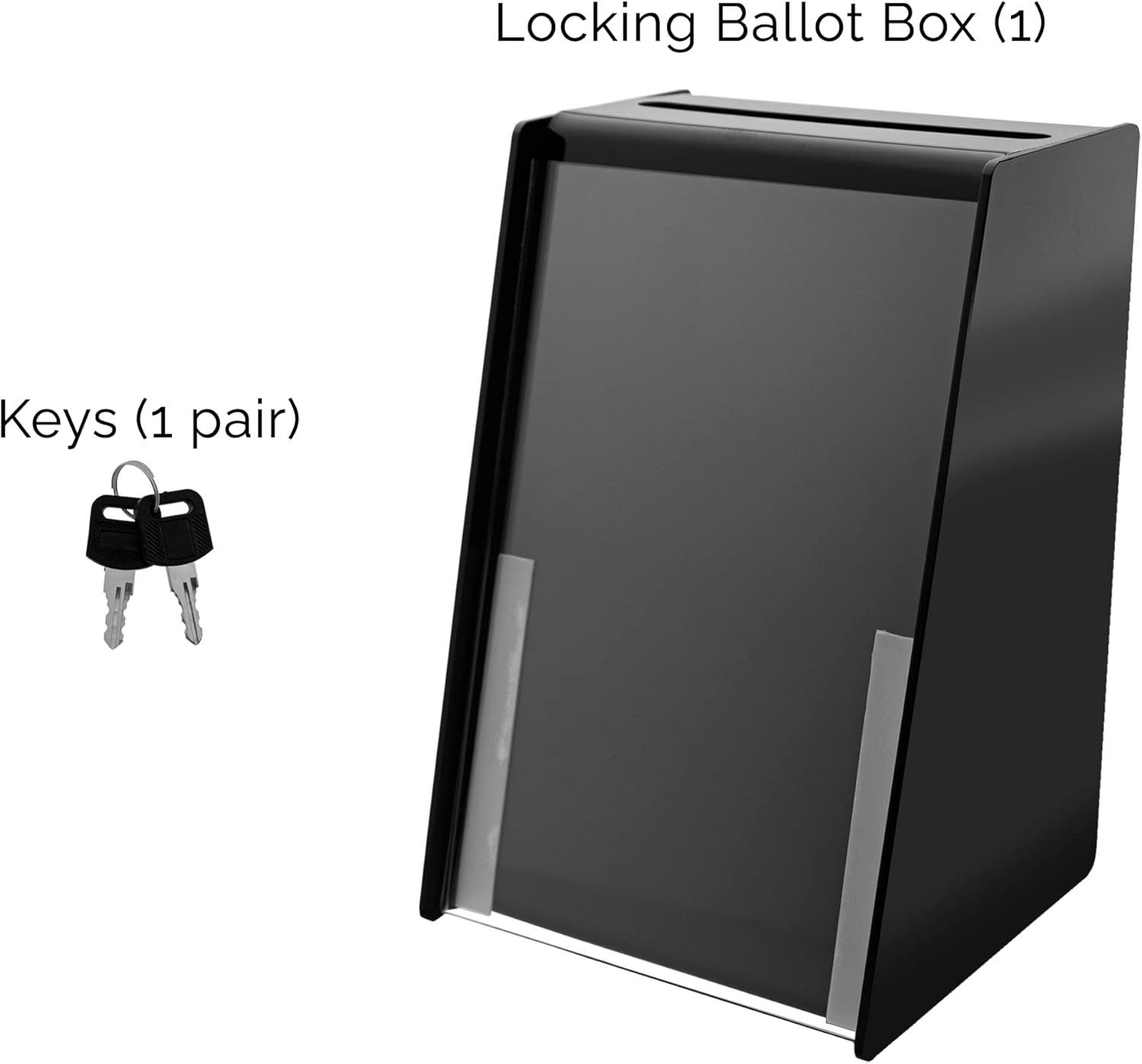 Marketing Holders Locking Ballot Box with 4" Wide Entry Form Pocket and Sign Holder Black Acrylic 5.75" x 5.5" x 8.75" Countertop Entry Bin 6 61EwVlZQLWL. AC SL1500 - northernschoolofshiatsu.co.uk