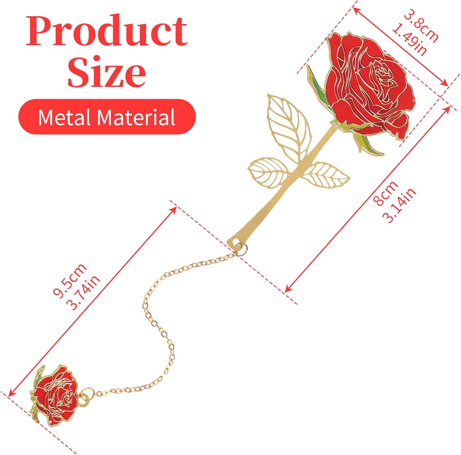 Bewudy Red Rose Bookmark with Flower Pendant, Metal Book Page Holder for Reading Lovers, Unique Gifts BookMarkers for Women, Her, Mom, Librarian, Teacher Book Lovers 5 61FHuzaIWFL. AC SL1500 - northernschoolofshiatsu.co.uk