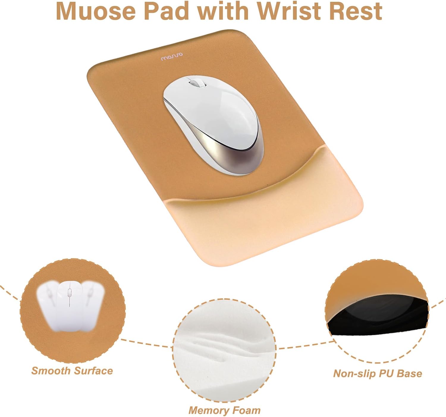 MOSISO Wrist Rest Support for Mouse Pad&Keyboard Set, Rectangular Ergonomic Mousepad Non-Slip Base Home/Office Pain Relief&Easy Typing Pad with Raised Curved Memory Foam&Topographic Map Coaster, Brown 3 61FoKqSADlL. AC SL1500 - northernschoolofshiatsu.co.uk