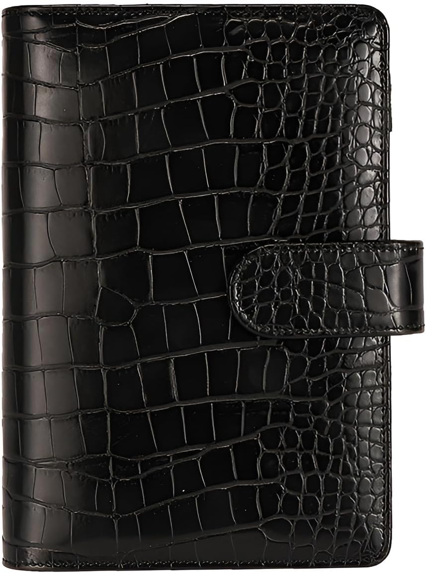 A5 6 Ring Binder Cover Crocodile - Large PU Leather Notebook Binder with Hidden Snap Buckle, Refillable Budget Planner, Beige 12 61GA0K+q9UL. AC SL1500 - northernschoolofshiatsu.co.uk
